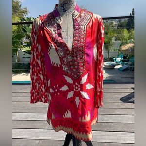 Red Silk Tory Burch gorgeous tunic